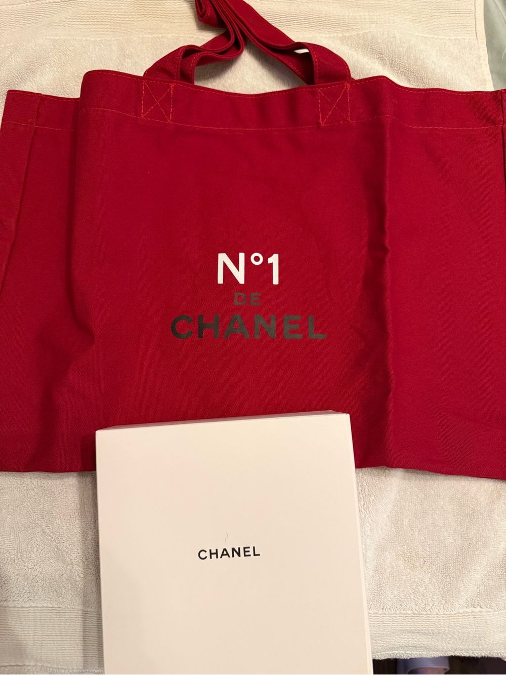Chanel N°1 De Canvas Large Red Tote